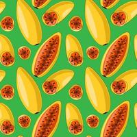 Seamless vector pattern with exotic fruit curuba