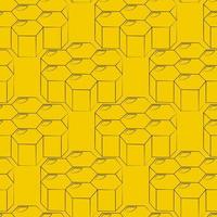 Seamless vector pattern with outline honey comb