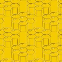 Seamless vector pattern with outline honey comb