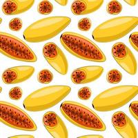 Seamless vector pattern with exotic fruit curuba