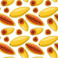 Seamless vector pattern with exotic fruit curuba