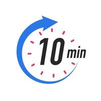 icono de estilo de color de temporizador de 10 minutos vector