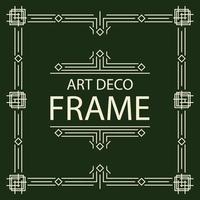 vector frame art deco line style square shape