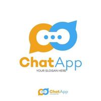 Chat logo flat style isolated on background vector