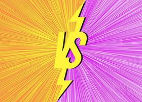 Versus banner with vs sign on modern background vector