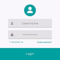 Login form page template minimal style