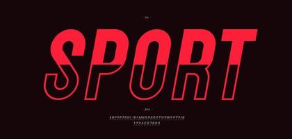 Vector sropt font color style modern typography