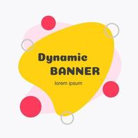 Vector abstract minimal futuristic banner modern colorful flat style