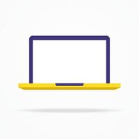 Vector laptop template flat style
