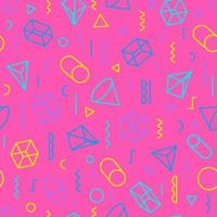 Geometric pattern consisting of shapes and lines on pink background for flyer, book etc vector