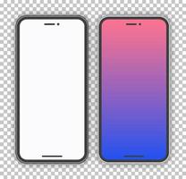 Vector realistic smartphone mockup set