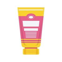Sunscreen in flat style on isolated on white background vector