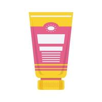 Sunscreen in flat style on isolated on white background vector