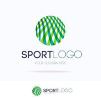 logotipo deportivo que consta de líneas de movimiento vector