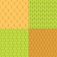 Ear seamless pattern set with wheat on different background for natural product store vector