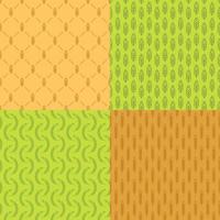 Ear seamless pattern set with wheat on different background for natural product store vector