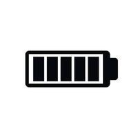 Battery icon black color isolated on white background vector