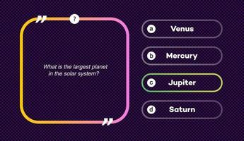 Vector question and answers set neon style