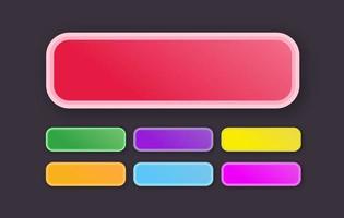 Vector button set modern gradient style