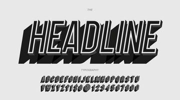 Vector headline font bold style modern typography