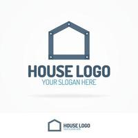 House logo set flat style dark color vector