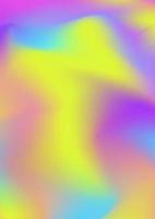 Vector cover design holographic gradient background multicoloured for book