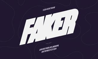 Vector faker font bold style modern typography