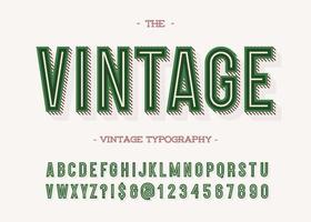 Vintage typeface trendy typography. vector