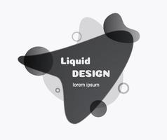 Abstract fluid banner black color vector