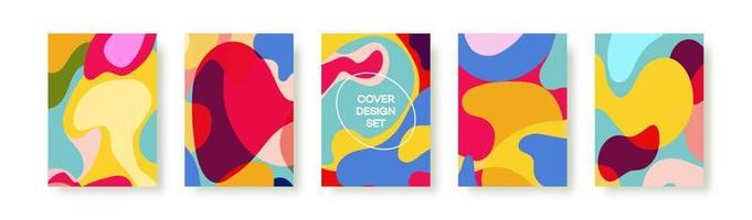 Abstract liquid banner template collection vector