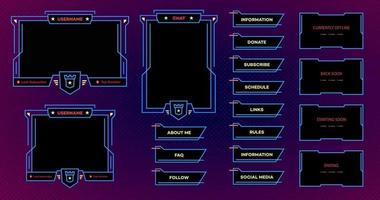 Streaming screen panel overlay design template
