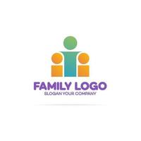 logotipo familiar compuesto por figuras simples vector