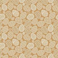 Easter eggs gold style seamless pattern for gift wrap, decoration, printing on fabric vector