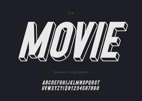 Vector movie bold font