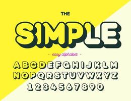 Simple font modern typography. Alphabet trend style for printing, decoration vector