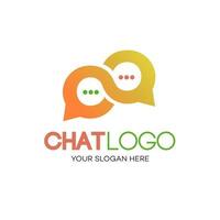 Chat logotype gradient style vector