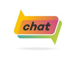 estilo degradado del logotipo de chat aislado en el fondo vector