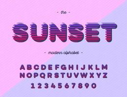 Vector sunset typeface good typography. Cool font.