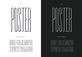 Vector poster font