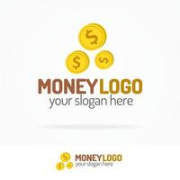 Logo money set color style for use finance company vector