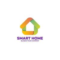 Smart home logo on white background vector