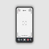 teléfono móvil con cámara de marco de registro vector
