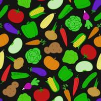 vector vegetable pattern flat style