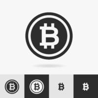 Bitcoin icon isolated on background for  cryptocurrency logotype, digital money vector