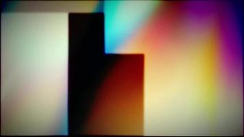 vazamento de luz colorida realista sobre fundo preto. video