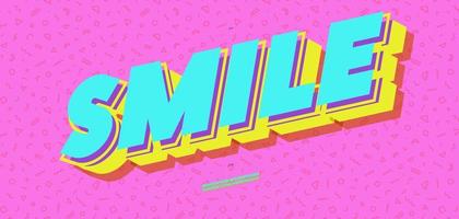 Vector font 3d bold colorful style