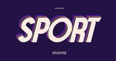 Vector sport font 3d bold style
