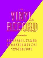 disco de vinilo moderno tipografía de moda estilo colorido 3d vector