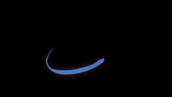 efeito de linha de velocidade de luz neon azul de animação em fundo preto.