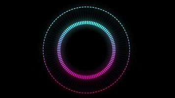 animation vague de bruit rose et bleu isoler sur fond noir. video